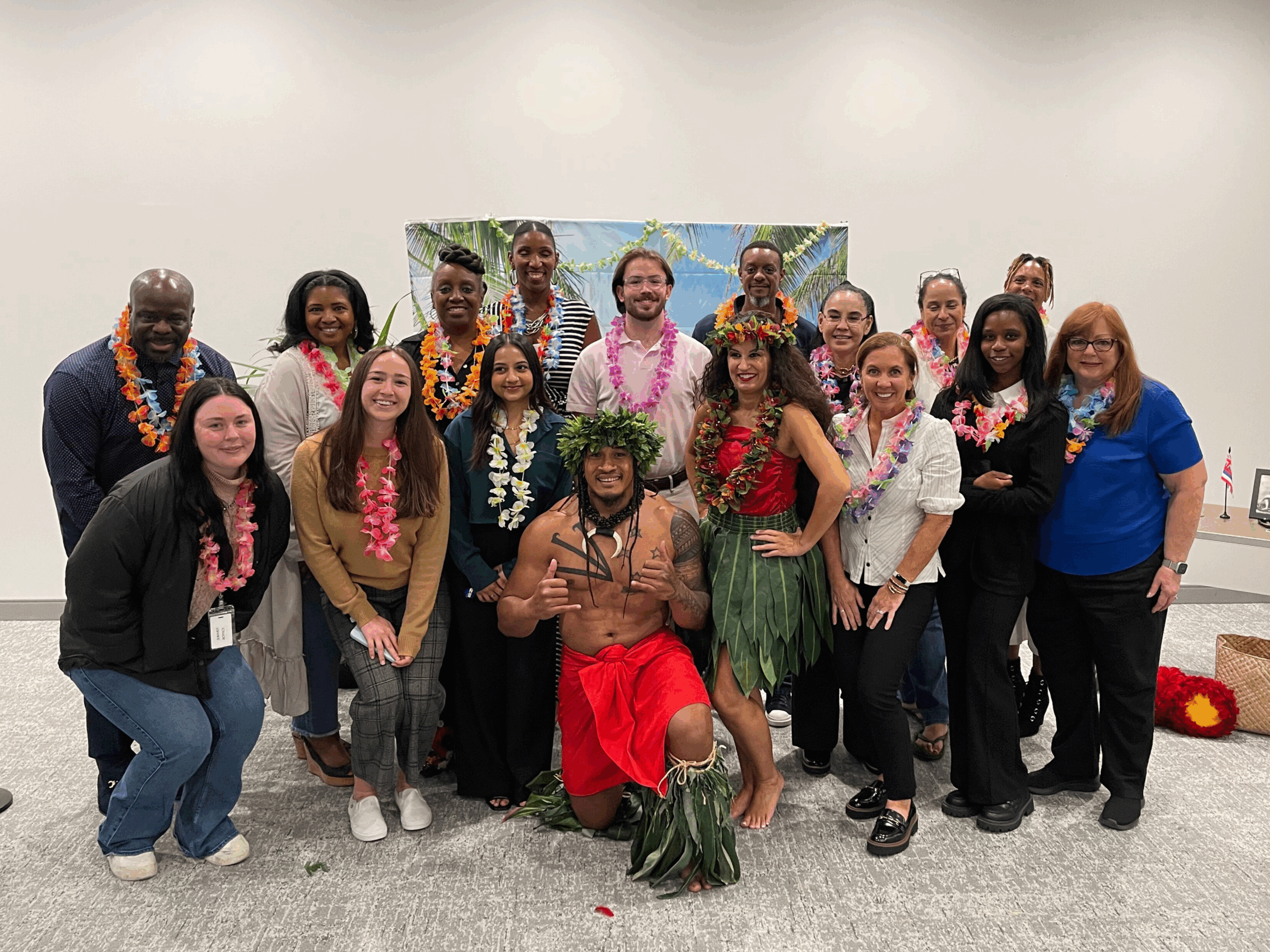 Trimont's AAPI Month Celebration with team members and Hawaiian and Samoan dancers